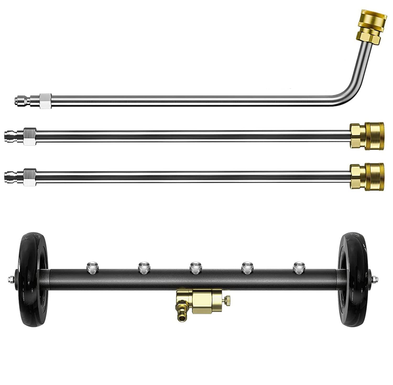 Buy Undercarriage Pressure Washer,2 in 1 Underbody Car Washer with 3