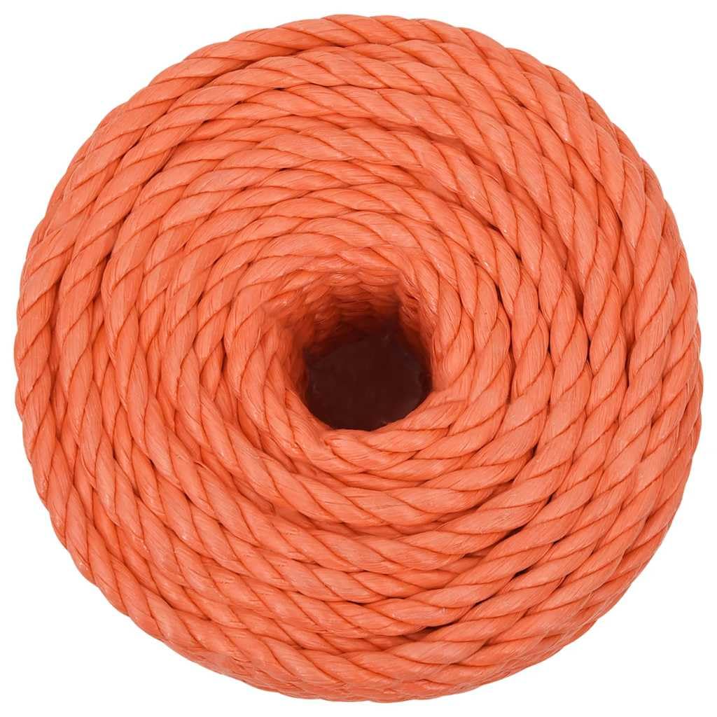 Generico Corda da Lavoro Arancione 24 mm 50 m in Polipropilene,Cavi e funi