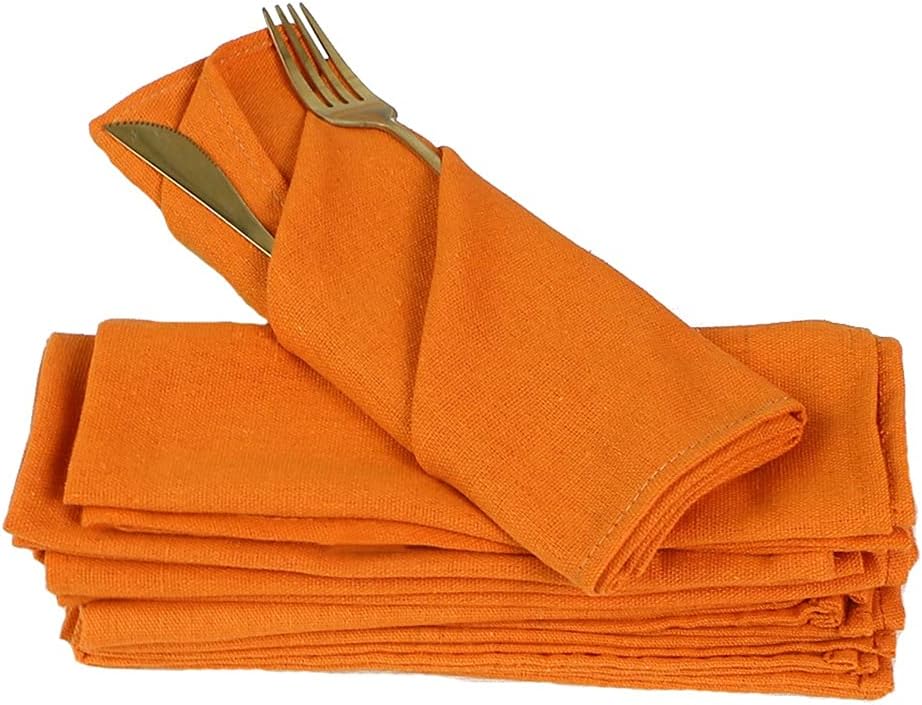 6 Pack Table Napkins, Kitchen Tea Towel, Cloth Napkin for Wedding, 18 X 12 Inches Reusable Napkins, for Family Dinners (Color : E, Size : One Size) (A One Size)