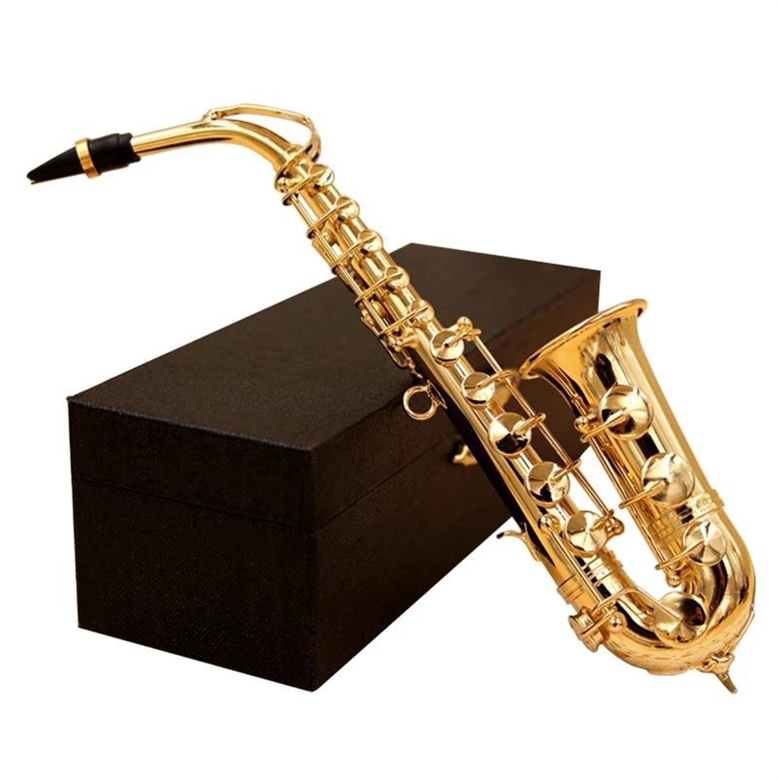 Modelo De Instrumento Musical Saxofón En Miniatura De Cobre Con Base Instrumento Musical Réplica En Miniatura Adornos Para Saxofón En Miniatura