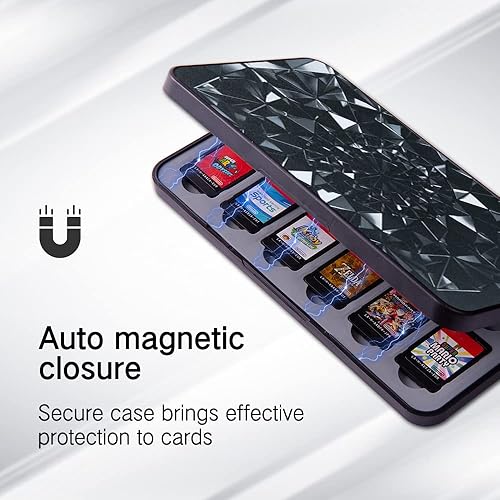 Vista 61 de PERFECTSIGHT 48 Switch Game Card Case for Nintendo Switch OLED Switch Lite, Cute 48 Game Holder Cartridge Case for Game Cards and SD Cards, Kawaii