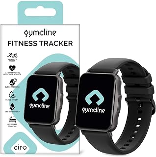 Gymcline Ciro Fitness Tracker w/ 25 Sports Modes & IP68 Water Protection (Black)