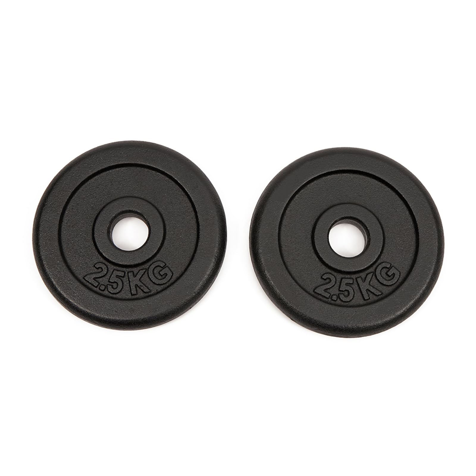 Set di dischi per pesi – 2 x 2,5 kg di peso, Ø 30 mm, in ghisa per allenamento della forza