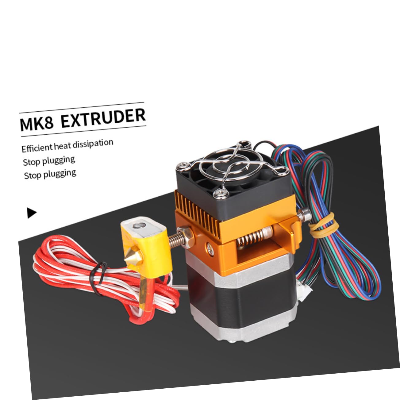 3d-drucker Extruderkopf 1, 75mm 0, 4mm 12 V 40 W Kupfer | Aluminiumlegierung und Edelstahl, Ersatz für Verschlissene Einheit, Passend als Heizblock für Präzisen Betrieb