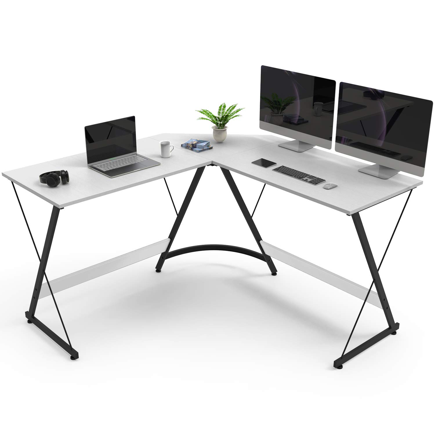 Buy Yesker L Shaped Computer Desk Home Office Corner Gaming Desk, 51
