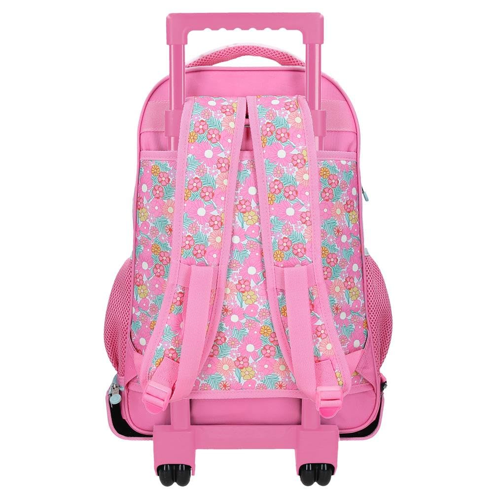 Enso Girl Zone Mochila Infantil, Mochila Escolar, Fabricada en Poliéster, Ruedas Dobles de Giro multidireccional, Múltiples Formas de Usarlo, Rosa