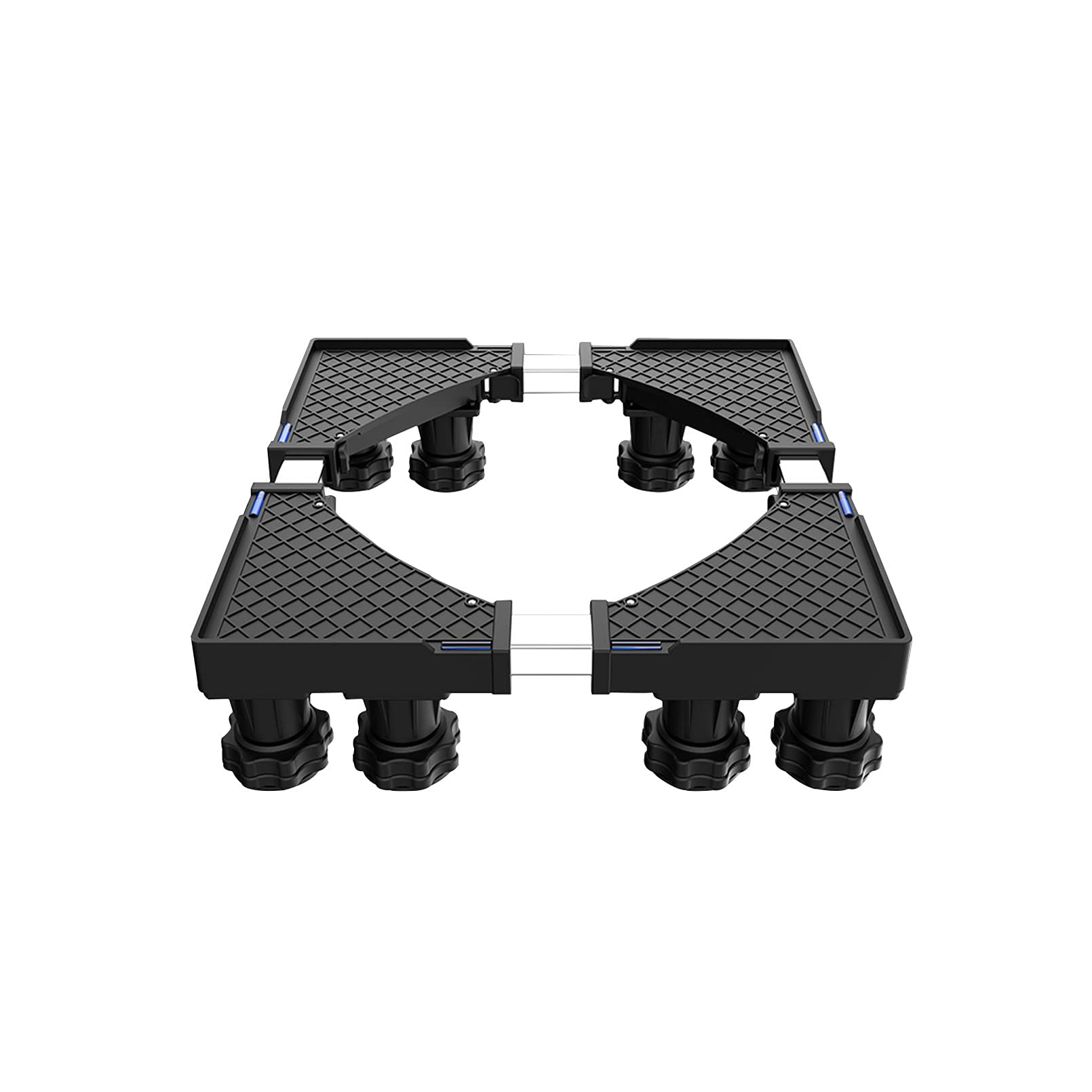 Soporte antivibración para lavadora, base ajustable para secadora y refrigerador, 19-30 pulgadas, diseño estable de 8 patas, bandejas de suelo para lavavajillas y contenedor de plantas