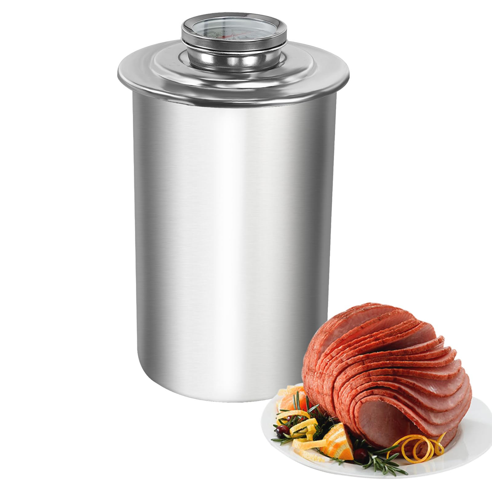 Joyeee Ham Press Maker - Stainless Steel Round Shape Meat Press Maker Machine for Making Healthy Homemade Deli Meat Sandwich, Seafood Meat Poultry Patty Gourmet Cooking Tools - 2024 Upgraded, 2L