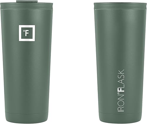 Miniatura 36 de IRON °FLASK Classic Tumbler - Botella de agua de acero inoxidable con aislamiento al vacío, de doble pared, taza para beber, taza de viaje aislada