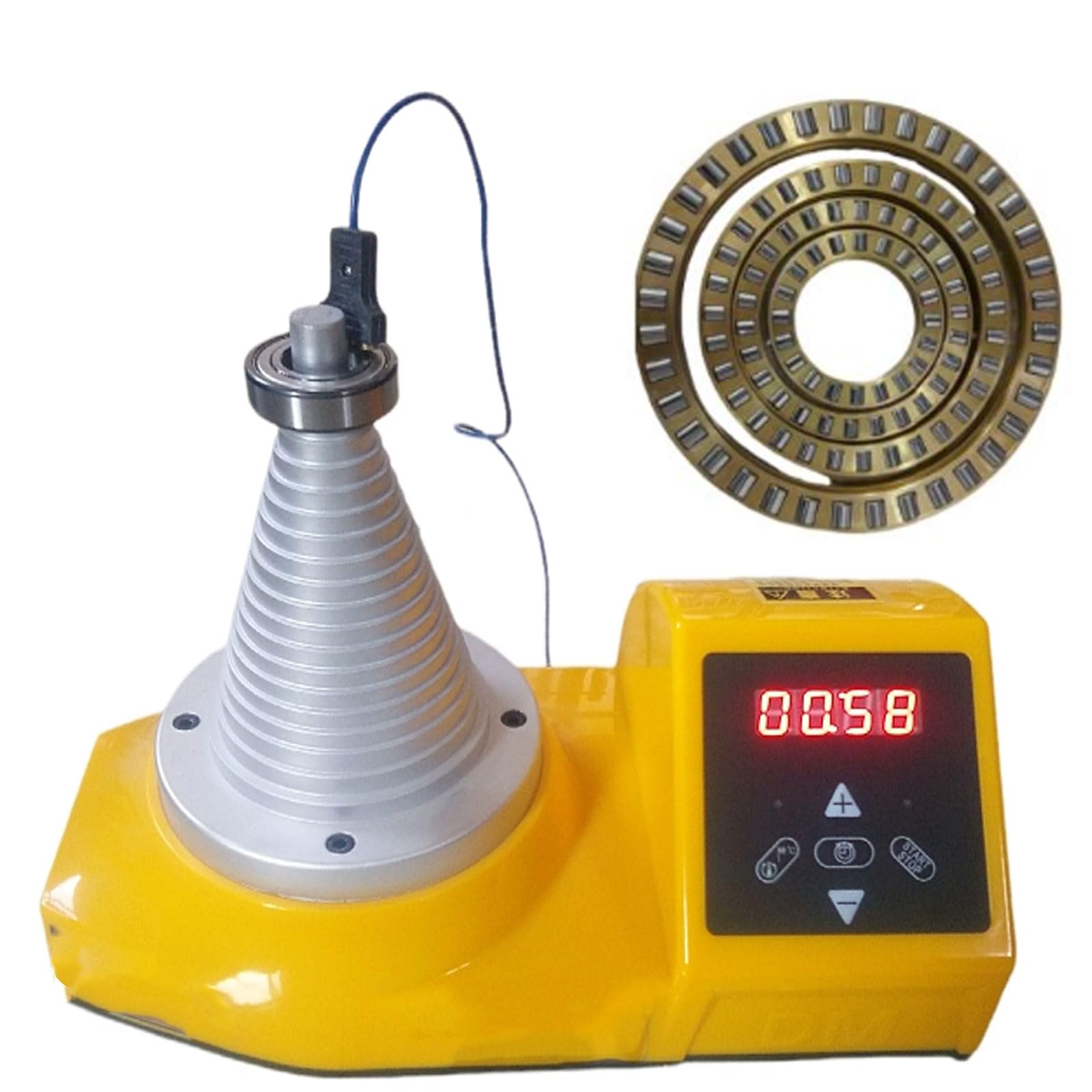 Chauffage à induction 2000 W pour roulements, affichage numérique, chauffage de bobine de style cône, équipement de chauffage efficace pour un usage industriel, portable et facile à utiliser