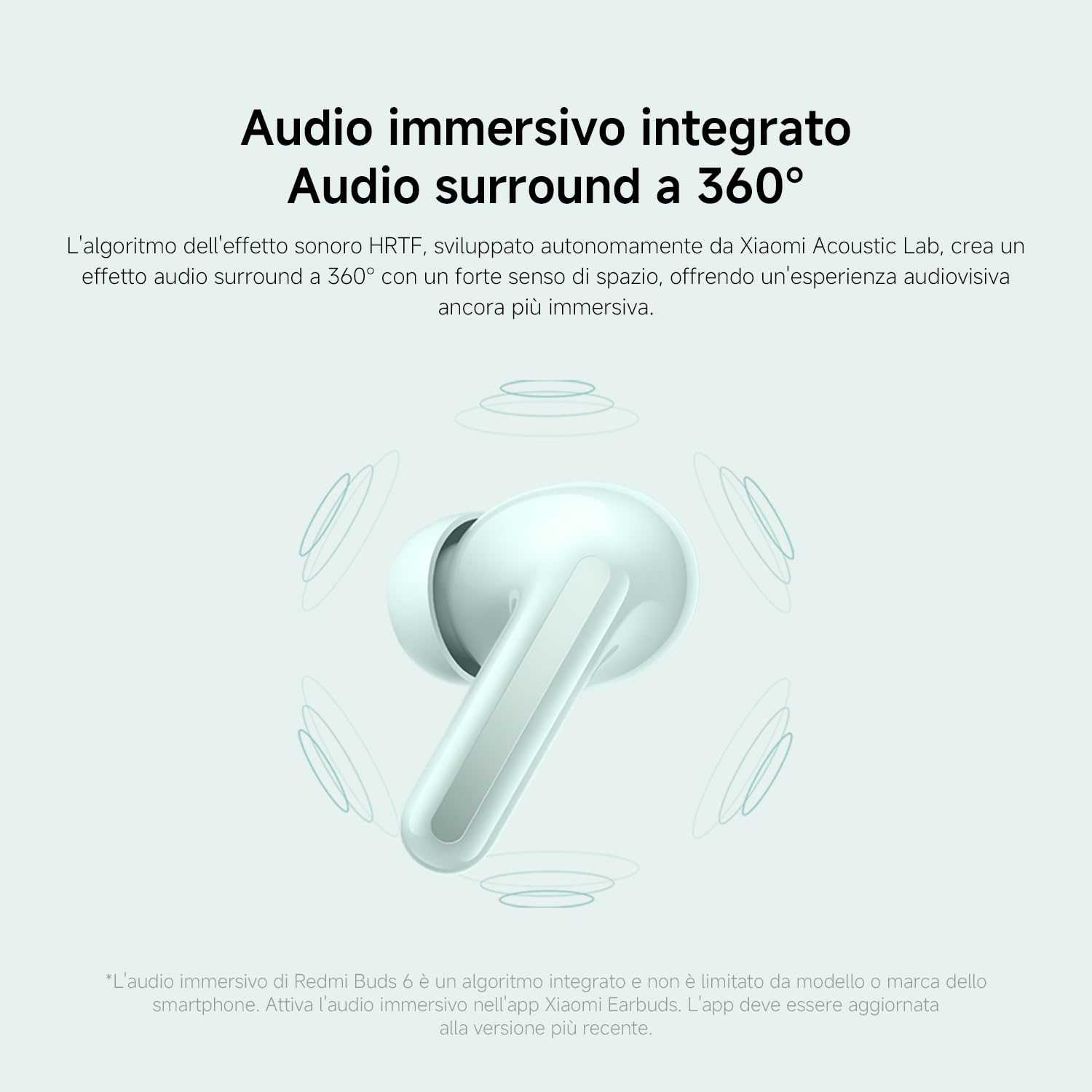 XIAOMI Redmi Buds 6 Auricolari Wireless Bluetooth In-Ear, Cancellazione Attiva del Rumore 49dB, Driver Dual, IP54, Nero