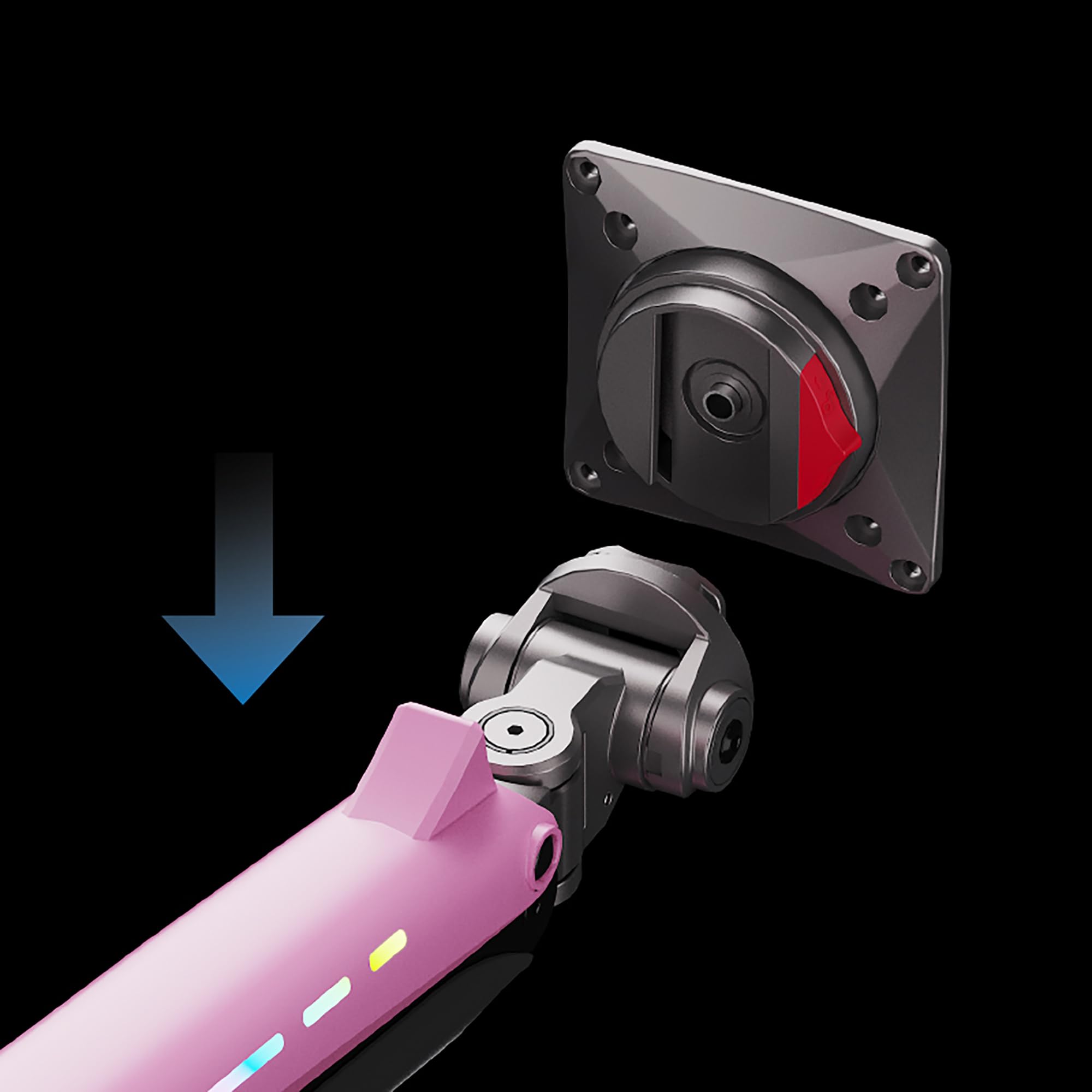 Amazon.co.jp: NB ERGONOMIC 【RGBライト付き】大型モニターアーム 大