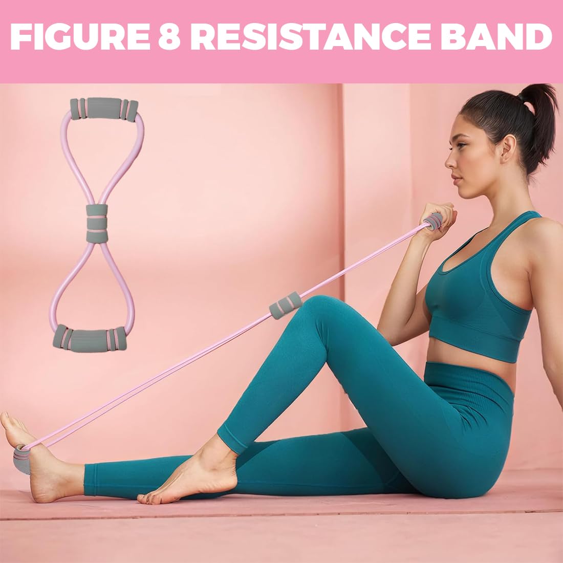 RUKAN Elastici Fitness Bande, Resistente Fascia Yoga Elastico, 25 Libbre, per Yoga, Allenamento della Forza e Camminata Metabolica