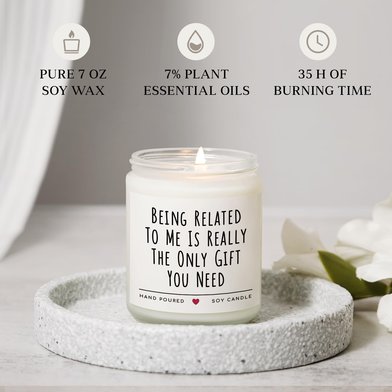 Funny Gifts for Brother Fathers Day, Brother Birthday Gifts, Brothers Gift from Sister, Soy Wax Lavender Candles for Siblings, Sister, Nephew, Friends