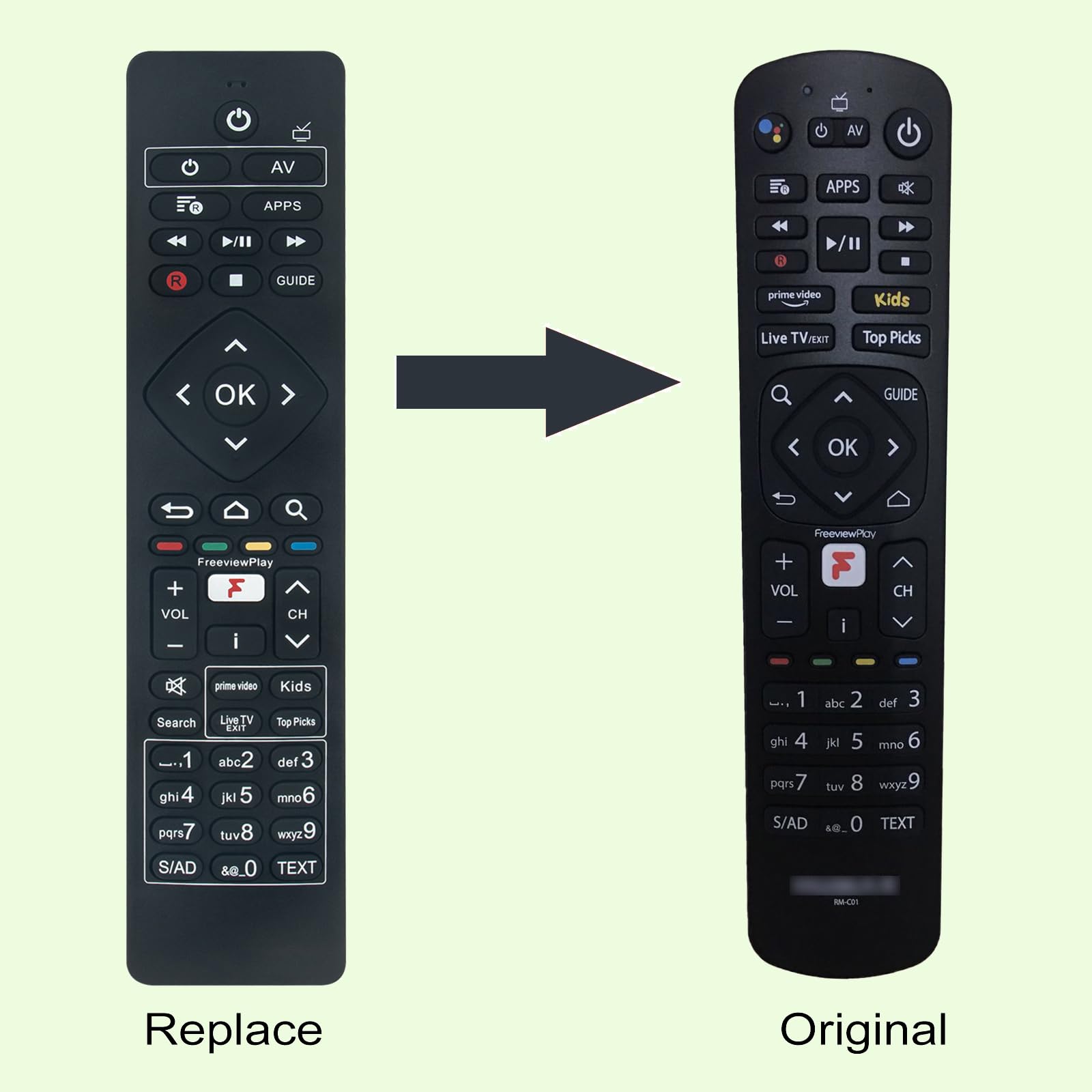 Vinabty SHWRMC0121 - Telecomando Aquos con Freeview Play Youtube Netflix compatibile con Sharp LC-43CFG6001KF LC-43CFG6002KF LC-48CFG6001KF LC-48CFG6002KF LC-49CFG6001KF LC-49CFG601KF 002 KF