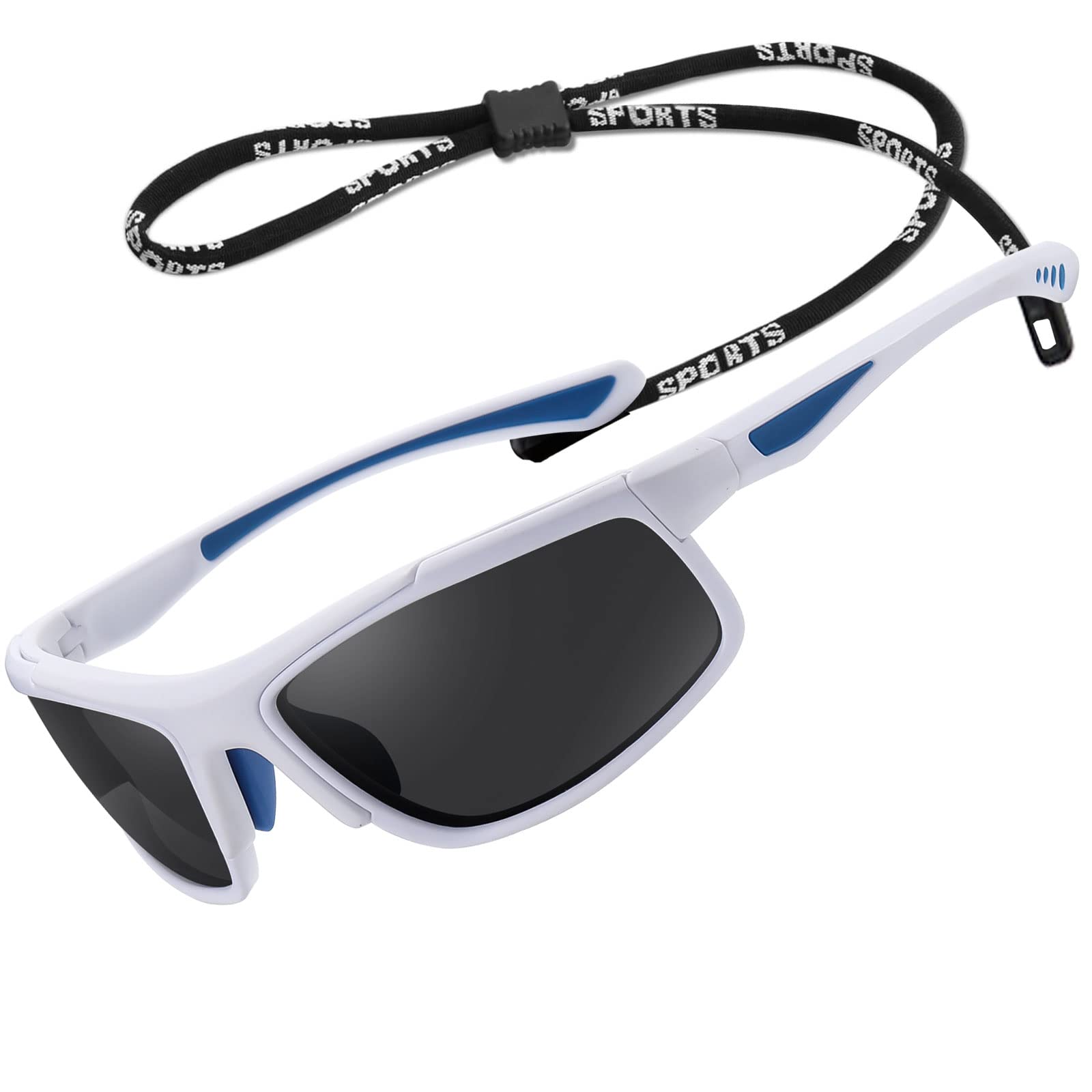Perfectmiaoxuan Occhiali da sole polarizzati per uomo donna ciclismo montagna trekking guida pesca arrampicata sportivi Le vacanze Viaggi cordino occhiali Protezione UV
