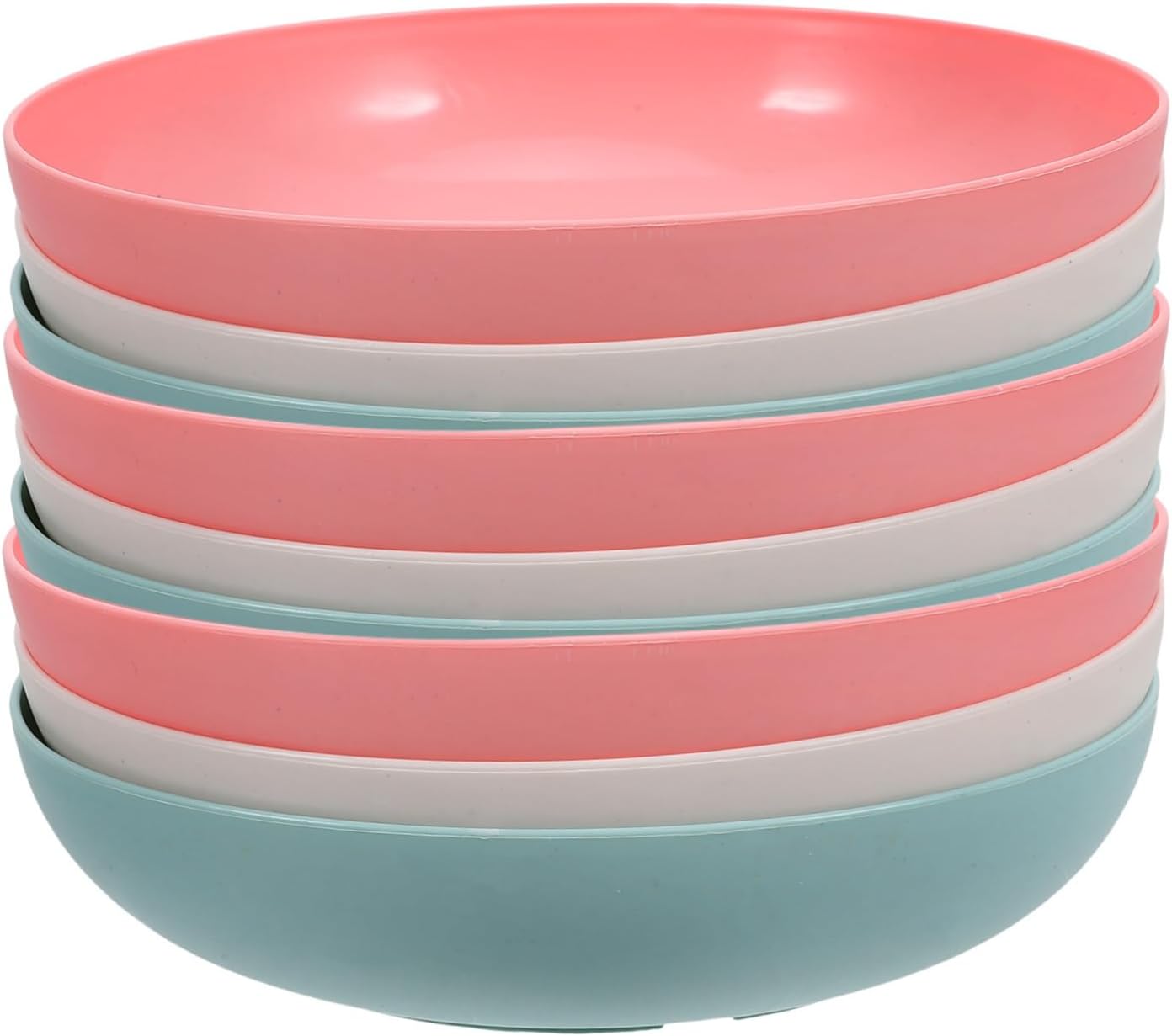 9pcs Cute Cat Bowls for Cats and Kittens Shallow Plastic Water and Food Dishes with Wide Design to Prevent Fatigue Dishwasher Safe for Easy Cleaning