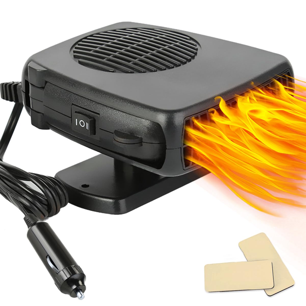 Car Heater 12V, Portable Car Heater 150W Winter Car Defroster Kit That Plug  in Cigarette Lighter Heater, 2-in Modes Car Heating Fan with Ergonomic
