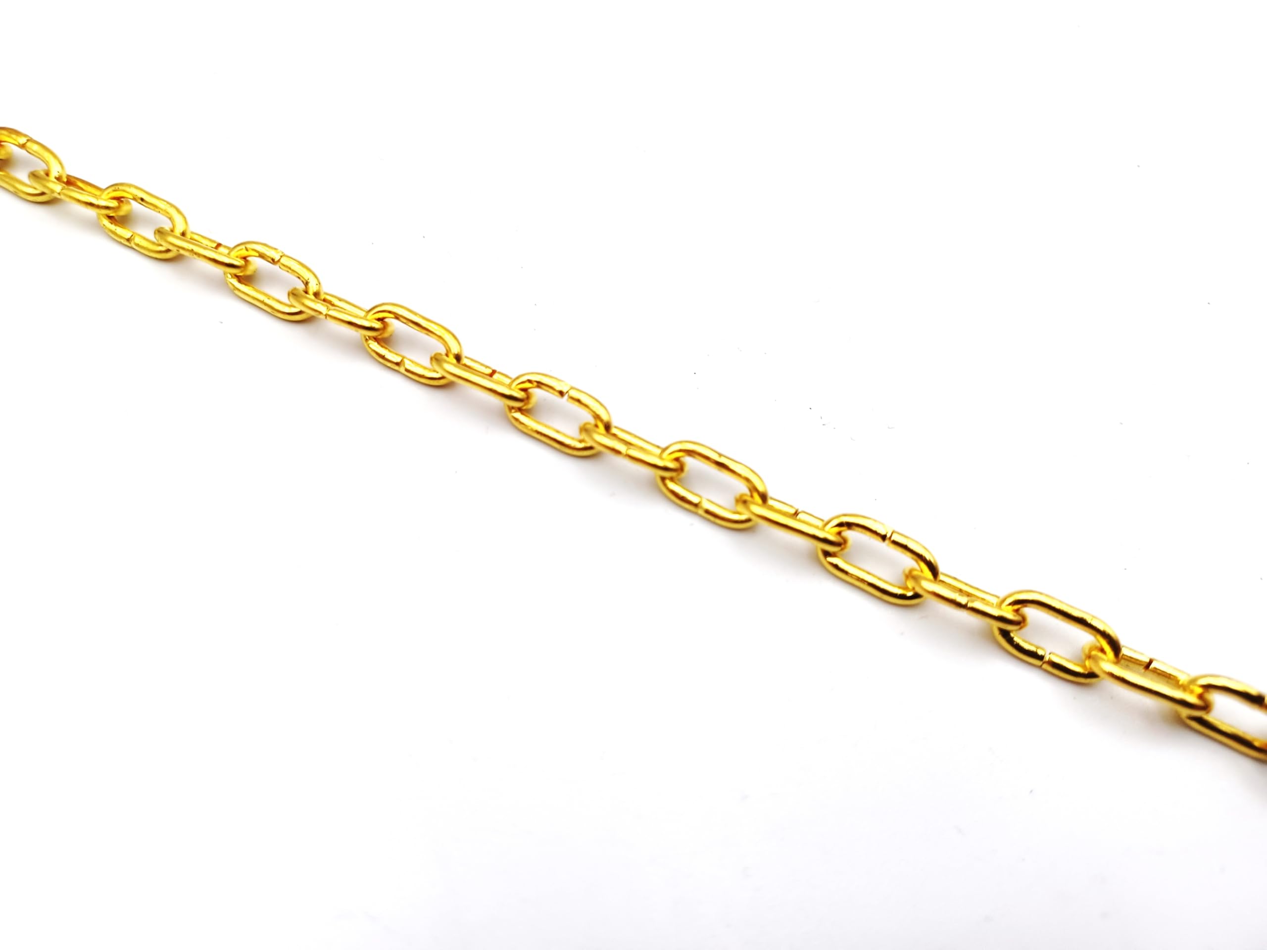 Chain Small Link 6kg Max Weight Loading - Choice of Finishes - Sold by The Metre - Please Check The Internal Link Dimensions in Listing to Ensure it is Suitable for Your Fittings (Brass)