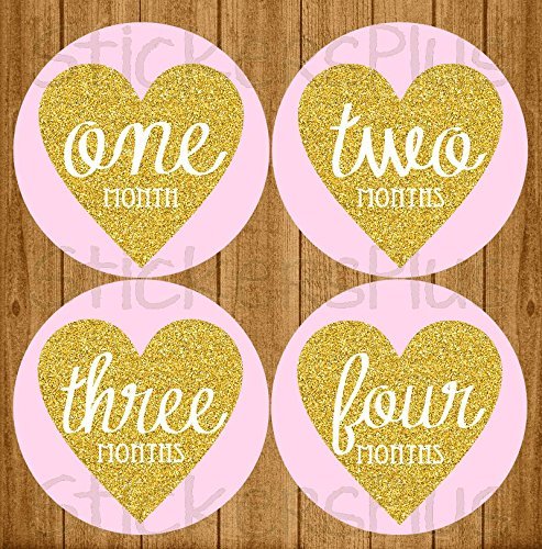 baby month stickers girl