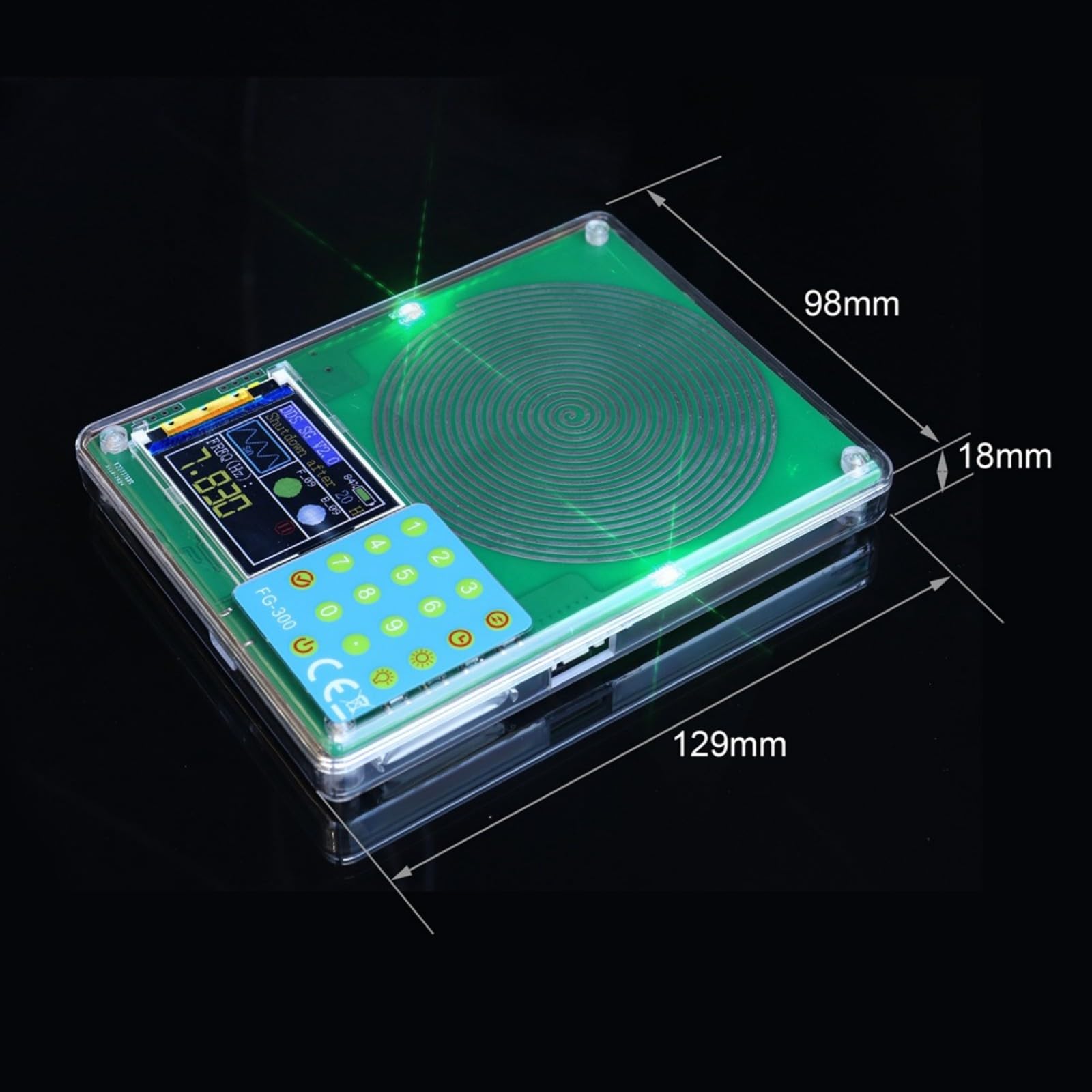 Multifunktionaler 200 kHz Frequenzgenerator, 0,001 Hz, Start ABS-Gehäuse, 10 Wellenformen, direkter Tasteneingang, wiederaufladbar, Multifunktionswellenformgenerator