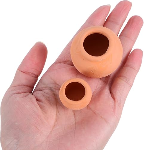 Miniatura 4 de Juego de 6 mini macetas de terracota para suculentas macetas pequeñas de arcilla para plantas, macetas duraderas