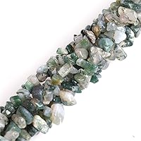 Vista 32 de Cuentas sueltas de piedra natural de grava de jade amarillo de 0.236-0.315 pulgadas, chips de piedras preciosas para hacer joyas, forma libre, 34