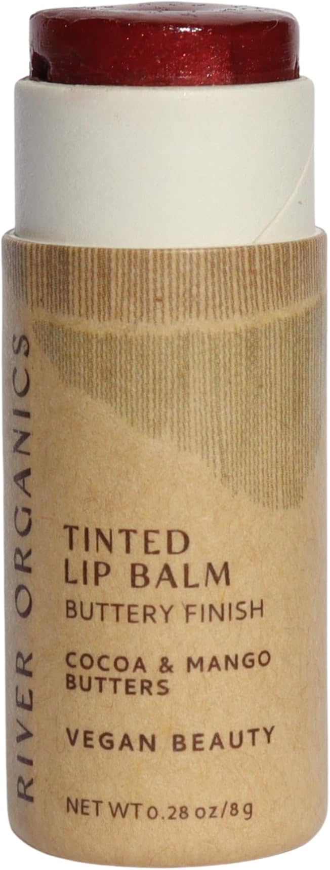 Tinted Lip Balm – Rouge | Vegan, Plastic-Free, Long-Lasting, Organic, Zero-Waste 0.28 OZ