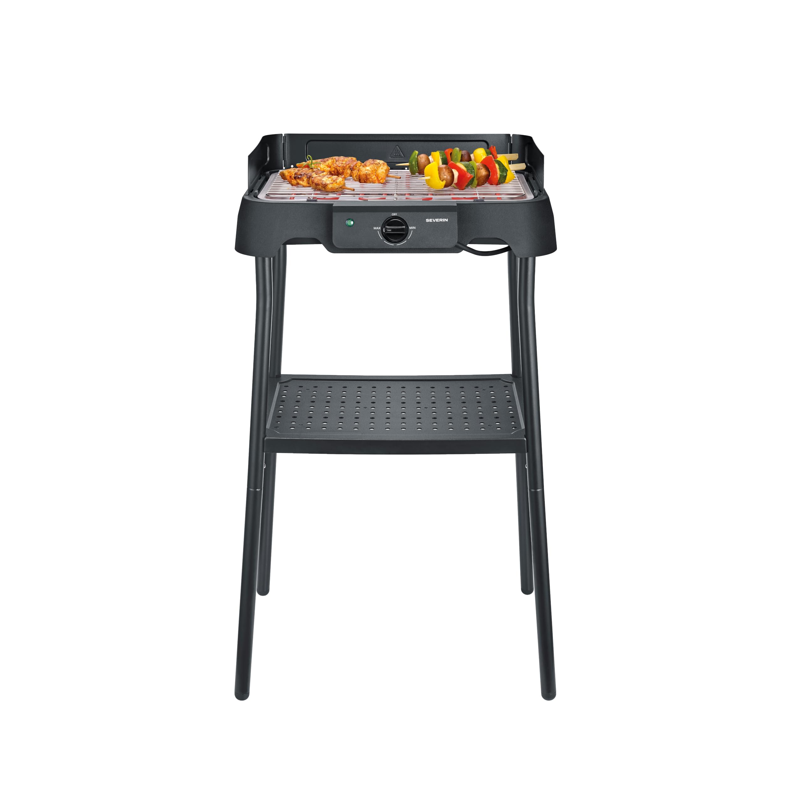 Severin Barbecue Elettrico con Supporto, Griglia in Acciaio Inox, 2000W