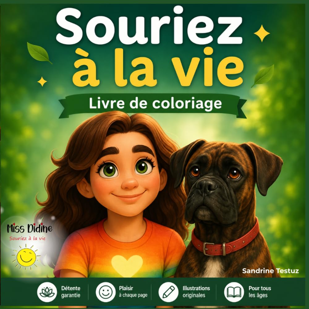 Livre de coloriage Souriez à la vie: Une expérience de coloriage apaisante et créative