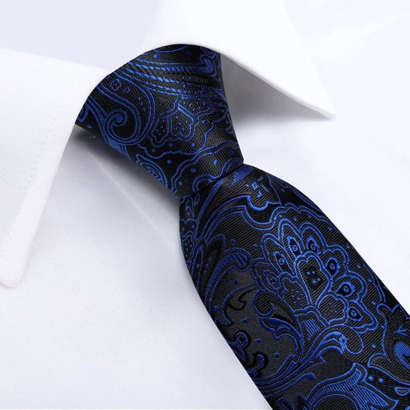 Corbata clásica de seda 8 cm para hombre miniatura 3