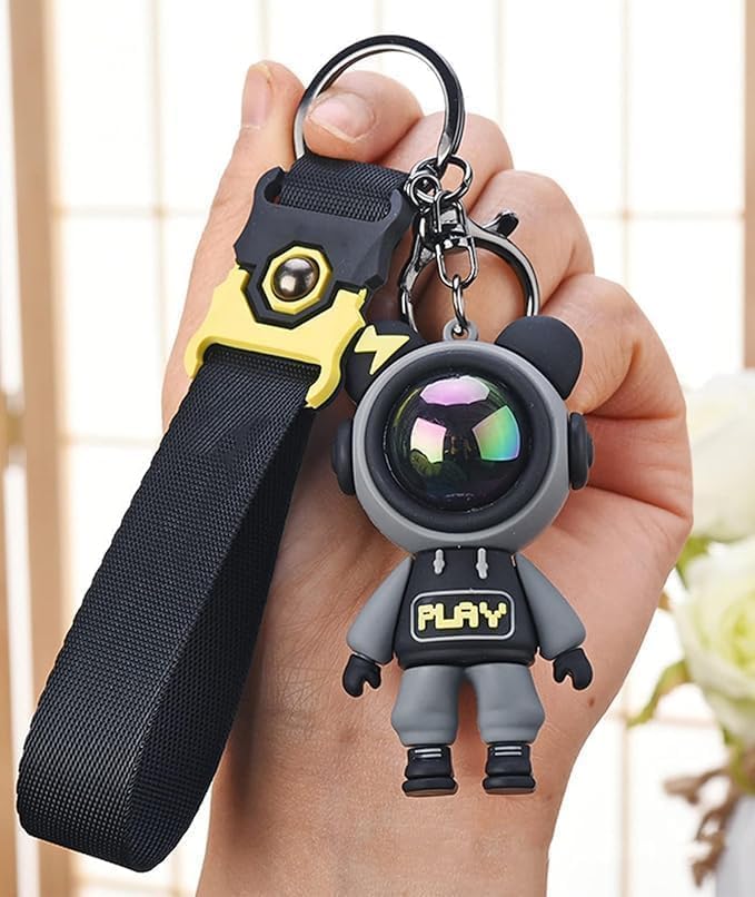 Space Astronaut Keychain Pilot Bear Strap Keychain Keyrings Creative Cool Cute Kawaii Keychains for Backpacks Key for School Bag Keychain for Kids Bect Return Gift for Kids/boys-image-44