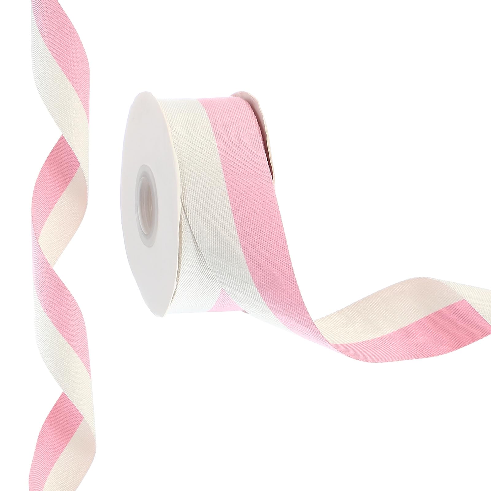Ruban de Noël rayé 3,8cm anti-effilochage pour couronne et création DIY