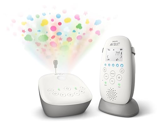 Philips Avent Dect SCD73086 - Monitor de bebé con proyector de noche estrellada