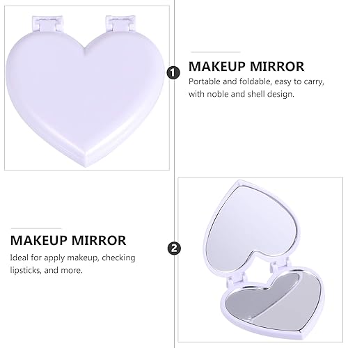Miniatura 9 de 20pcs Mini Maquillaje Espejos De Bolsillo En Forma De Corazón Espejos Portátil Plegables Espejos