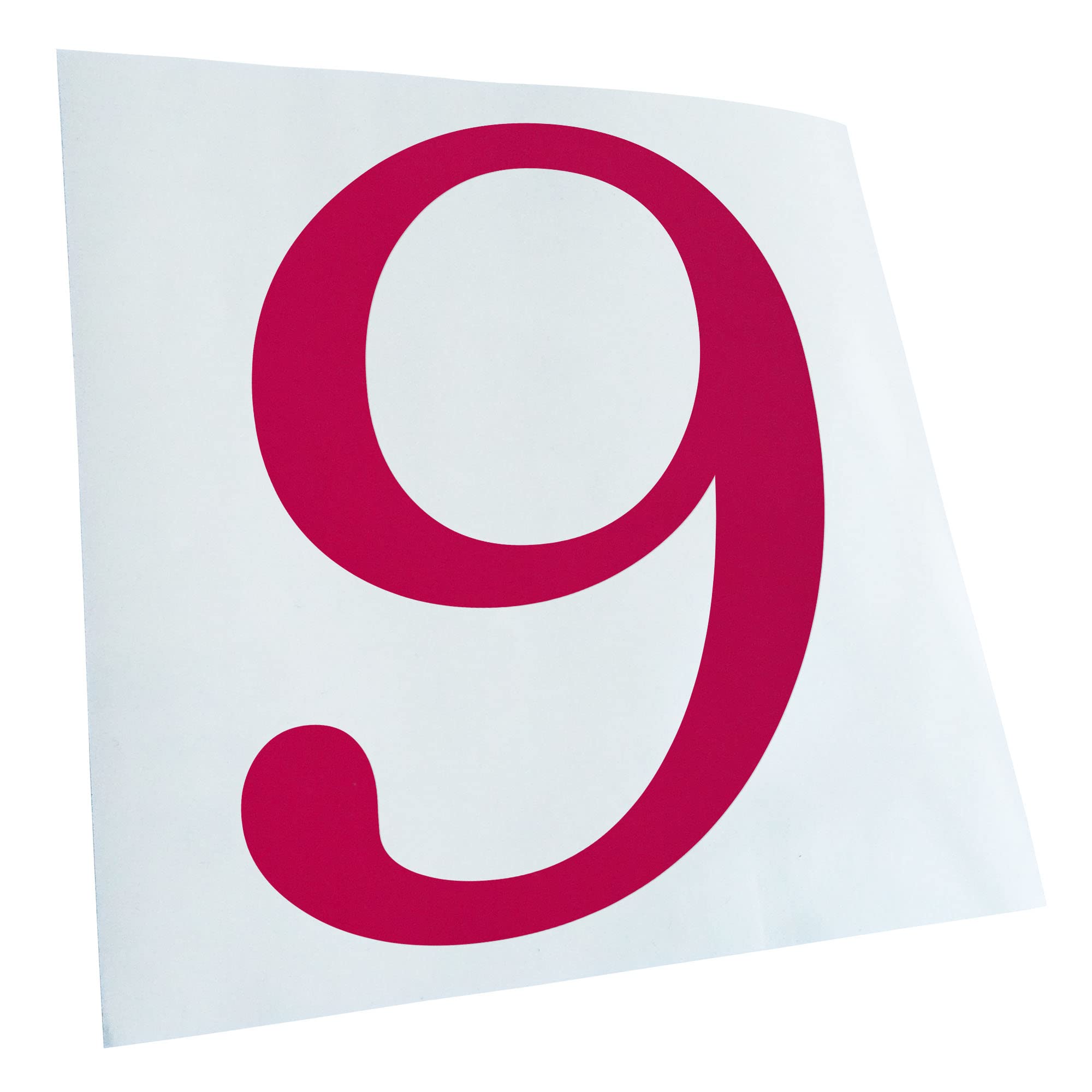 Kiwistar - Car Sticker - Pink - 24 x 19 cm Number 9 - Number Numbers - Rear Window Car Sticker Weatherproof for Car Truck Moped Truck - Sticker Exterior Self-Adhesive Tuning Accessories for Window