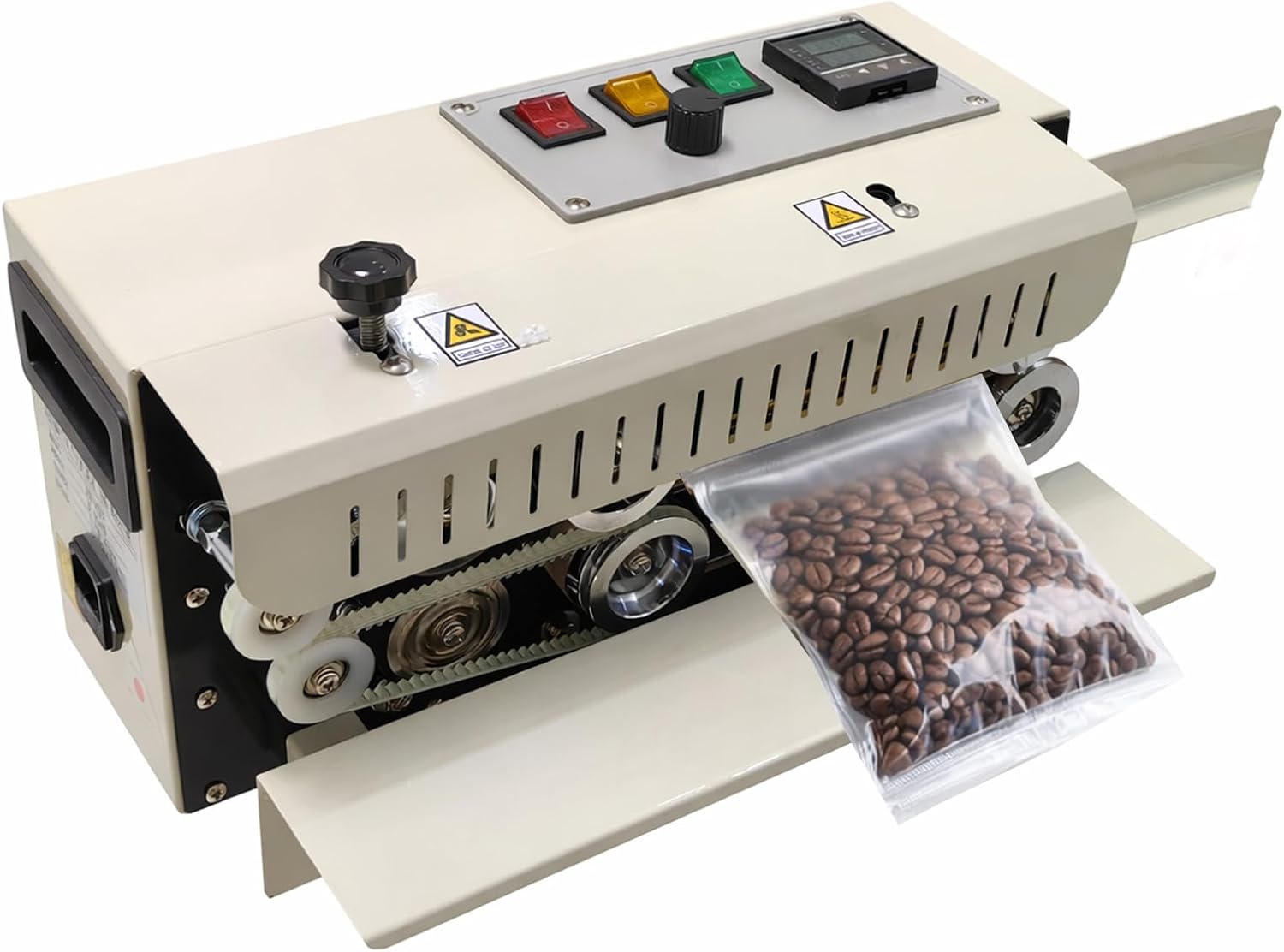 Heat Sealer Machine, Commercial Heat Sealing Equipment with Digital Temperature & Speed Control, Automatic Continuous Band Bag Sealer for Plastic Bags Packaging