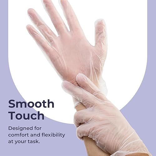 Miniatura 4 de 200 Pack Disposable Food Prep Vinyl Gloves, Food Service Grade Kitchen Glove, Clear Powder Free, Latex Free, S M L XL