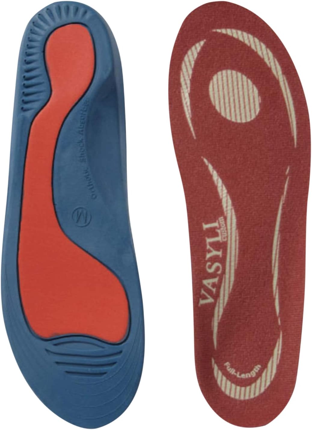 Vasyli Shock Absorber Orthotic, Medium, Lasting Pain Relief, Biomechanical Control, Maximum PU Shock Absorption, Reduces Excess Pronation, Deep Heel Cup, Heat Moldable, Everyday Use