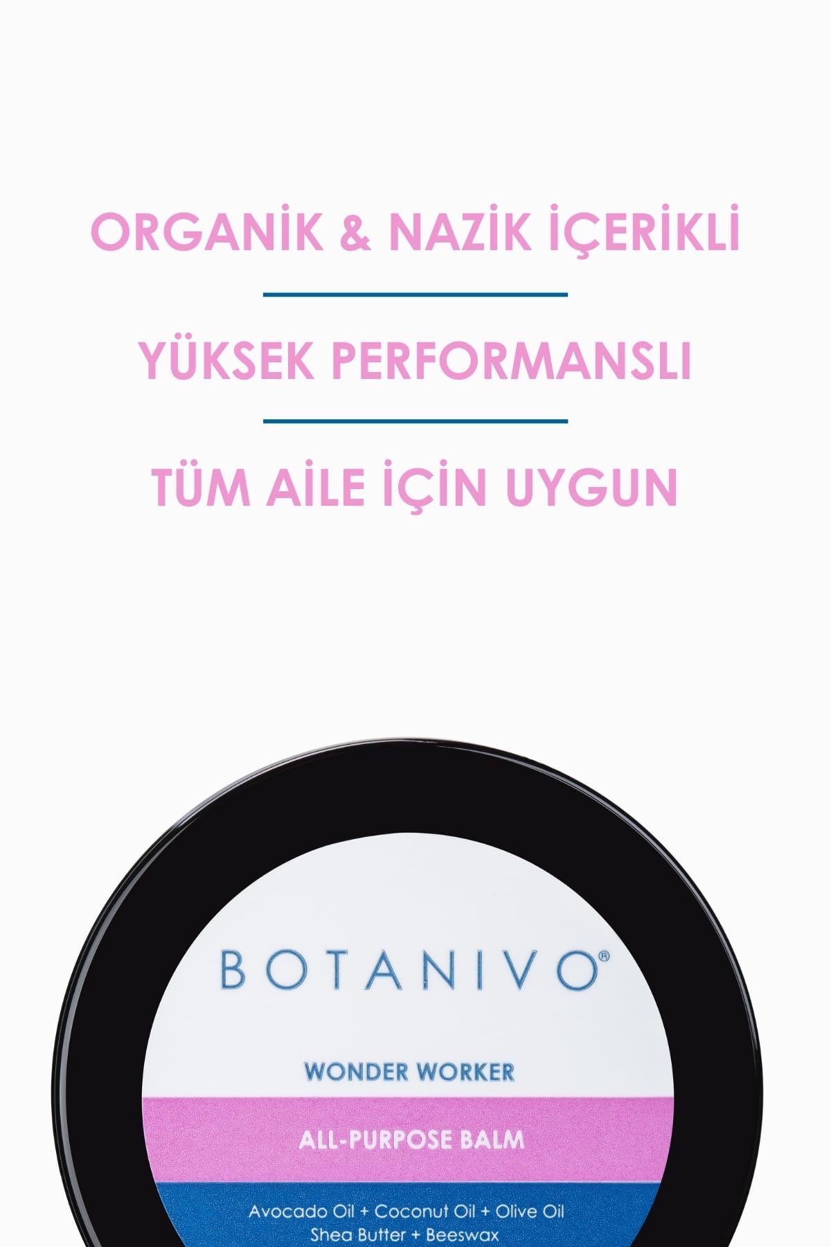 Botanivo Çok Amaçlı Wonder Balm | Nemlendirici, Besleyici, Yumuşatıcı | Organik İçerikli | 2x30 ml