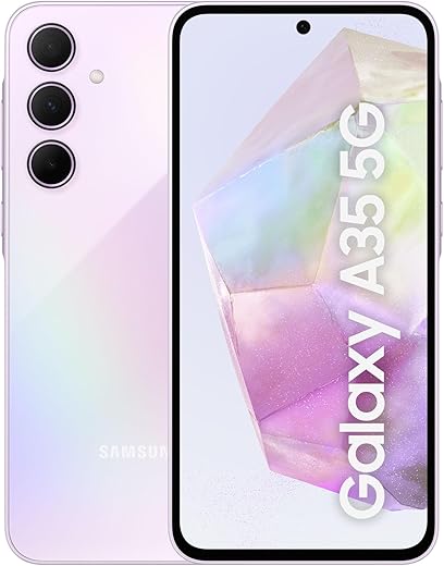 Samsung Galaxy A35 5G Smartphone, Android-Handy ohne Vertrag, 128 GB / 6 GB RAM, 2 Tage Akkulaufzeit, 50-MP-Kamera, Awesome Navy, 2,5 Jahre…