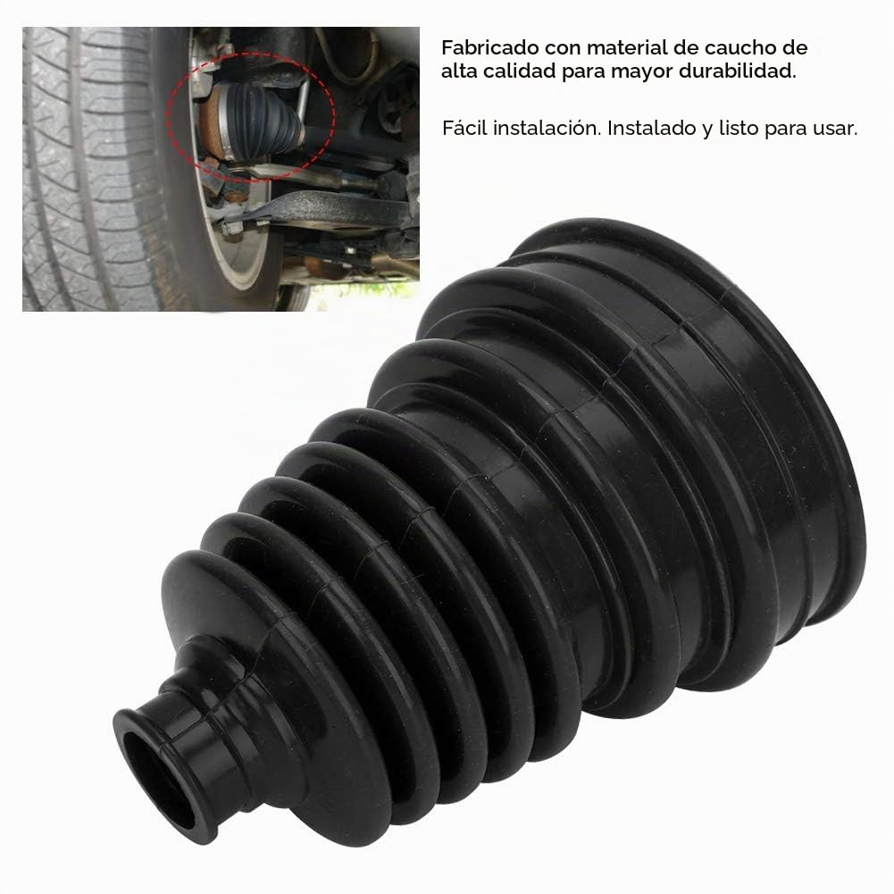 Universal Silicona CV Axle Boot Cubierta Antipolvo Cabeza de Bola Velocidad Constante Kit de Abrazadera Redonda CV Boot Kit (Negro)