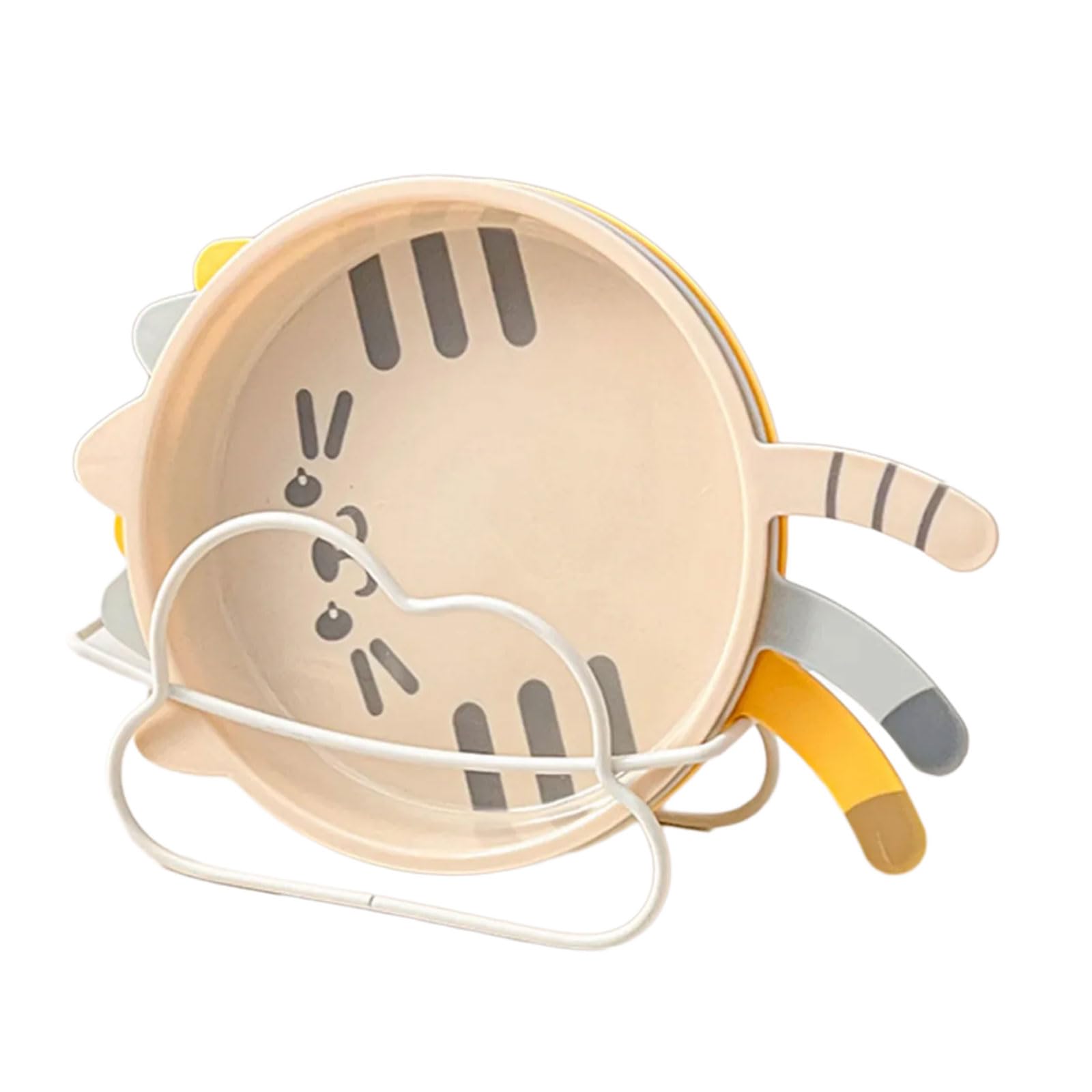 Nucelit Cats Designs Snacks Plate with Nonslip Base Dishwasher Safe Spit Bone Kitchen Tableware for Home Outdoor Use Cats Kitchen Tableware Portable Bone Snacks Bowl Iron Reinforced Serving
