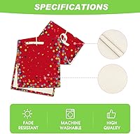 Vista 5 de Artoid Mode Polka Dot Red Happy Birthday Table Runner, Seasonal Christmas Winter Kitchen Dining Table Decoration for Home Party Decor 13x72 Inch