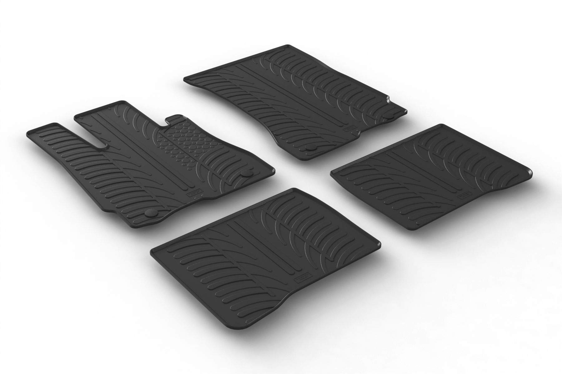 Gledring USA Custom Fit All-Weather Rubber Floor mats Compatible with Mercedes Benz S-Class W221 2007-2013 No Trimming Required