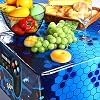 Tatuo 3 Pcs Video Game Table Cover, Game Theme Birthday Decoration Plastic Table Cloth Party Supplies for Boys Girls Kids Player Geek Party Decorations, 54 x 108 Inch (Blue)
