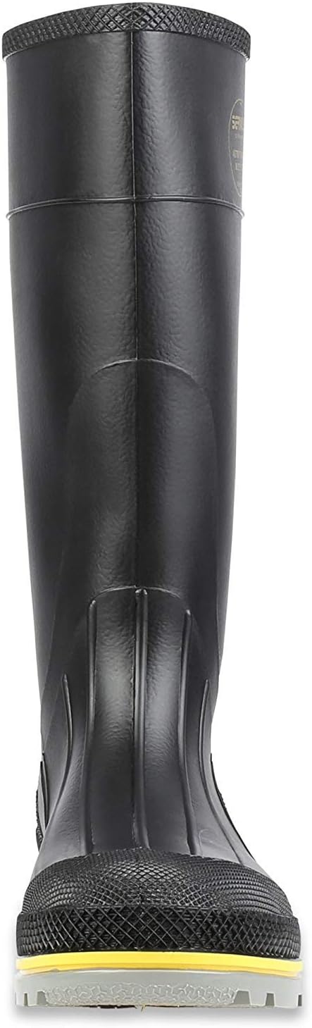 Honeywell HON75109-11 Servus by Size 11 XTP Black 15'' PVC Knee Boots with TDT Dual Compound Yellow and Gray Outsole, Steel Toe and Removable Insole, English, 15.34 fl. oz, Plastic, 1" x 1" x 1"