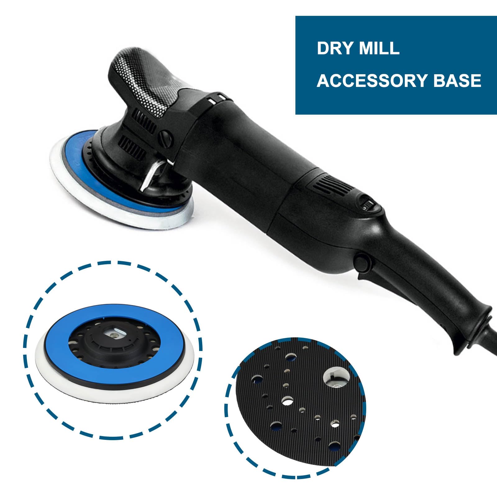 SG Store Almohadilla de Soporte de 150 mm Perno M8 Incluido Compatible con Rupes BigFoot Compatible con LHR21 ES Compatible con MARK 2,3 Almohadilla de Lijado para Pulidoras Dura