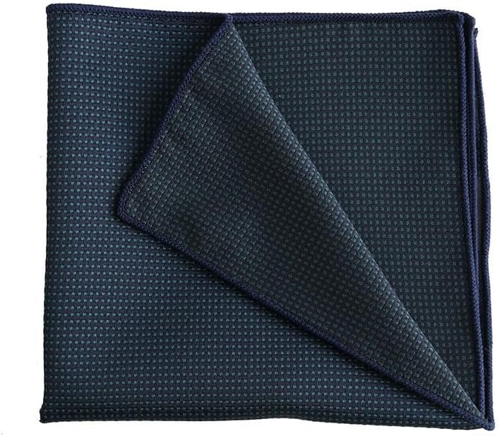 Men's British Retro Striped Polyester Silk Pocket Square Handkerchief for Weddings Business Suit Shirts