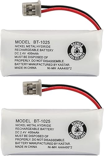 Kastar Paquete de 2 baterías BT-1025 compatibles con DECT 2060 DECT 2080 Energizer ER-P152 ERP152 Empire CPH-515B CPH515B Sanyo CAS-D6325 CASD6325